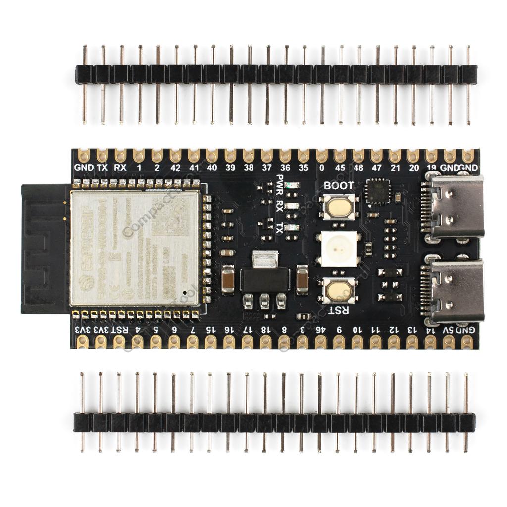Модуль разработки ESP32-S3 N16R8 44-pin 2xType-C: USB+UART пины не распаяны