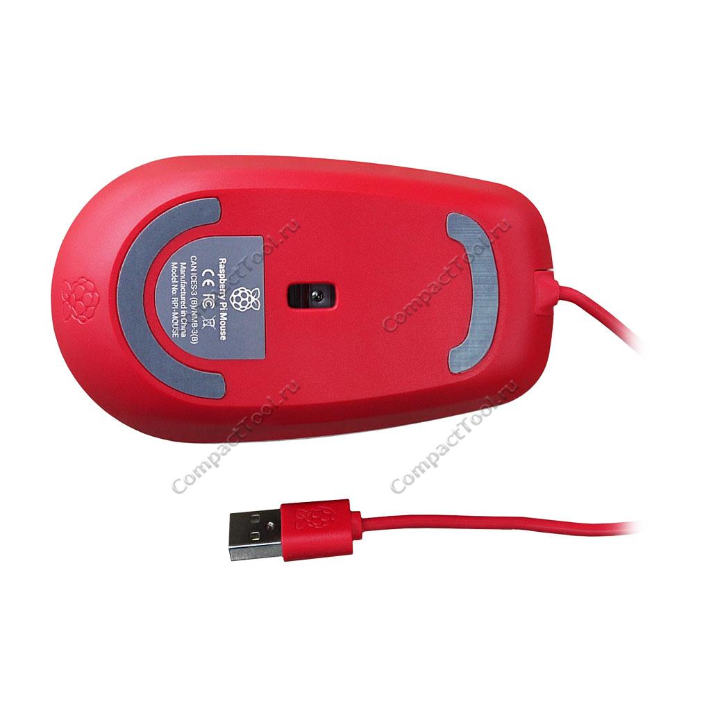 Оригинильная проводная оптическая мышь Rasberry Pi Mouse, красный/белый цвет