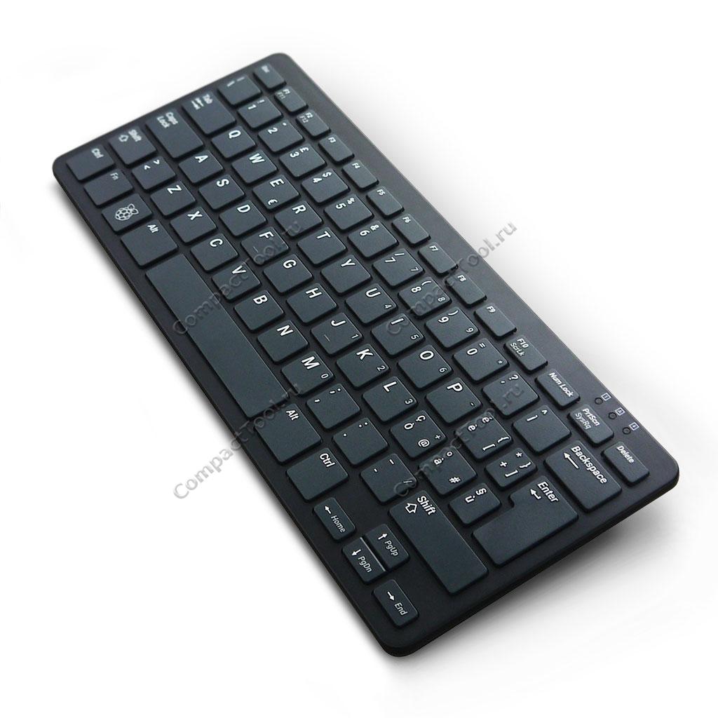 Оригинальная клавиатура Raspberry Pi Keyboard с USB-хабом, черно-серая