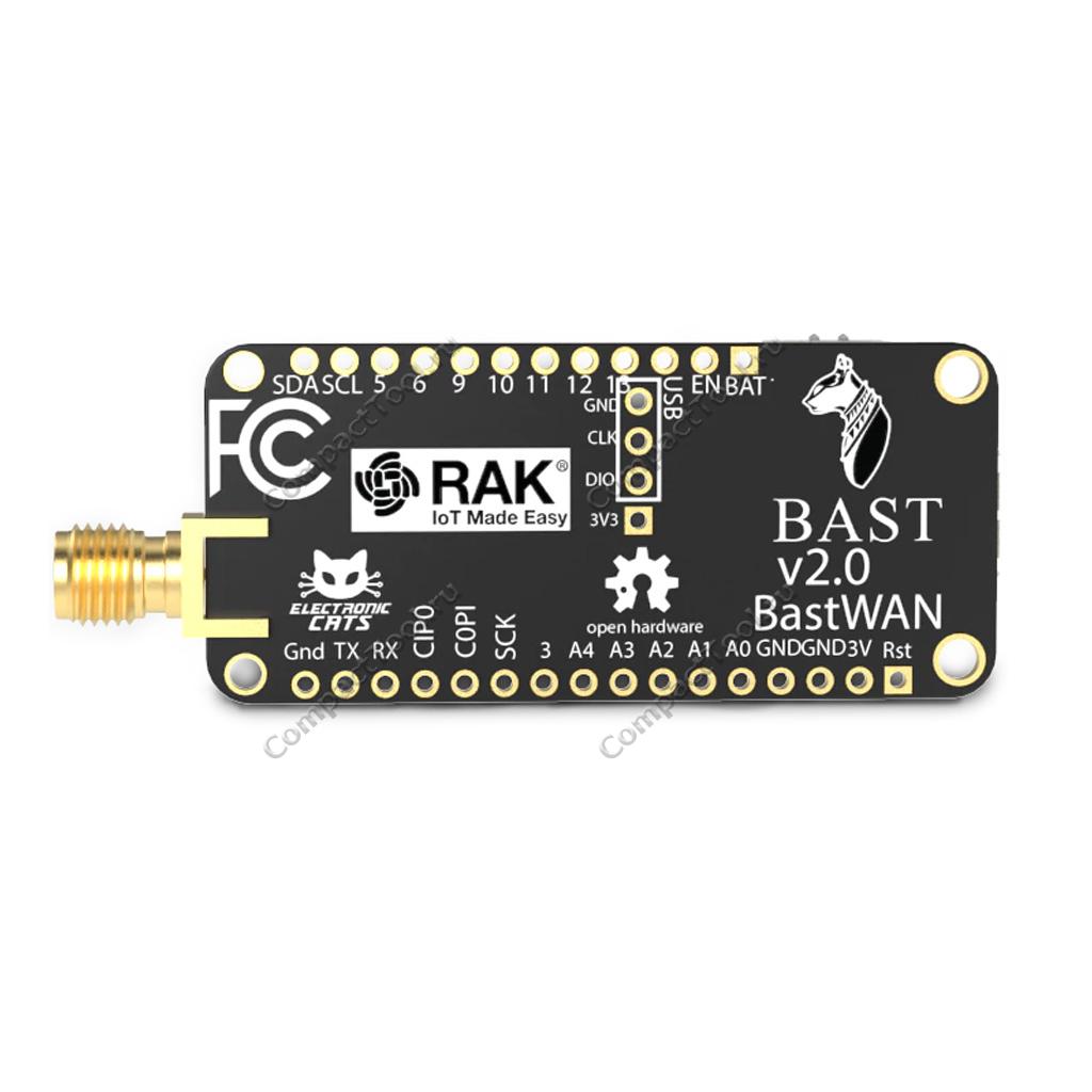 RAK3244 BastWAN Feather Коммутационная плата LoRa диапазона EU868 USB Arduino-совместимая