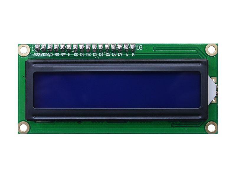 Дисплей символьный LCD1602 с синей подсветкой со встроенным модулем  I2C