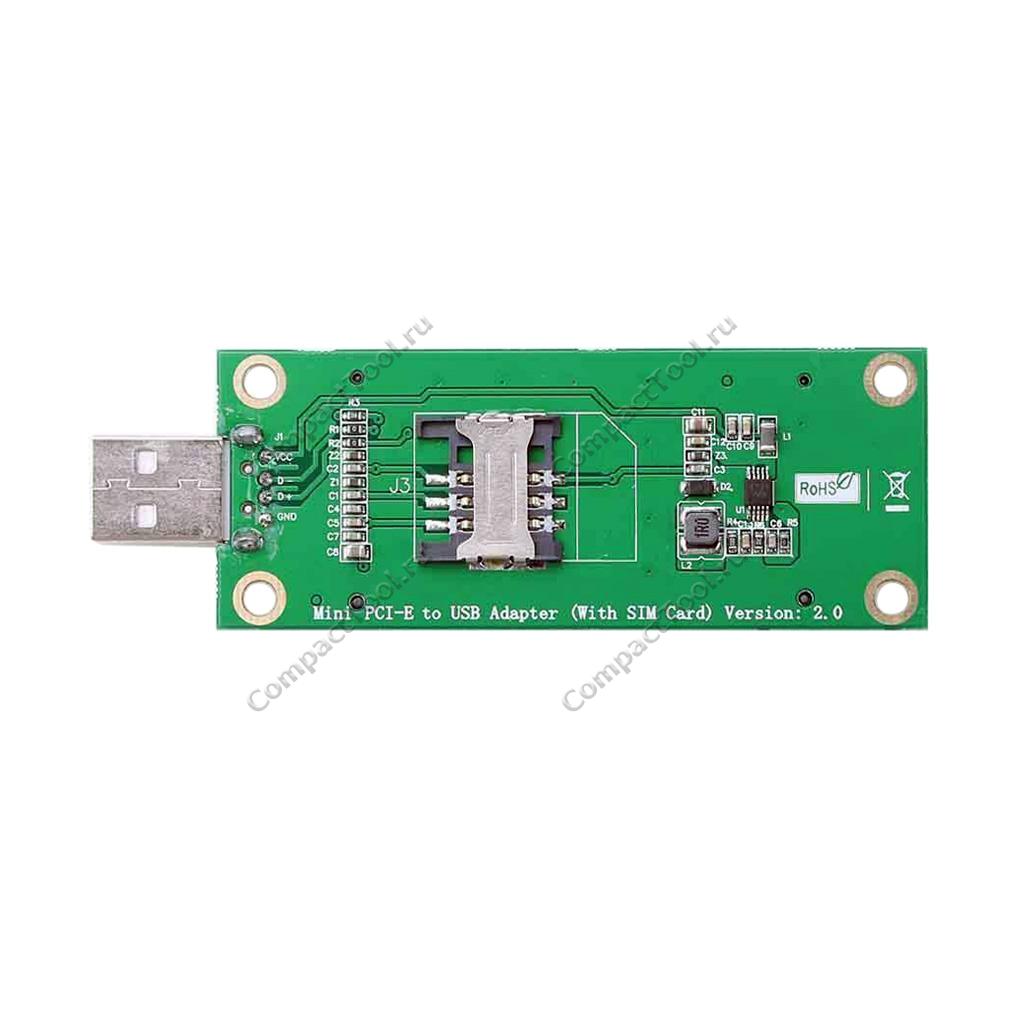 RAK Адаптер 3G/4G/LTE Mini PCI-e в USB со слотом SIM-карт