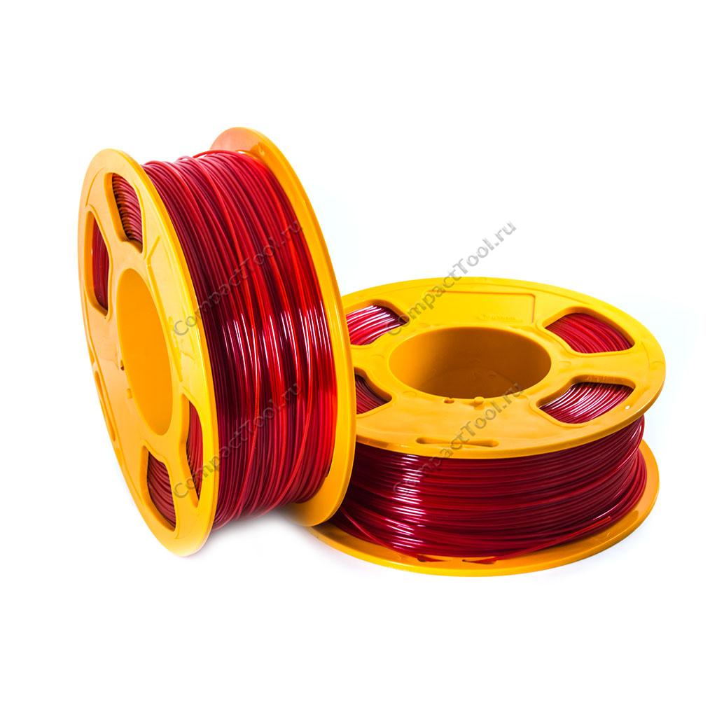 Geek Filament PETG. Ruby Transparent / Красный / 1.75 мм