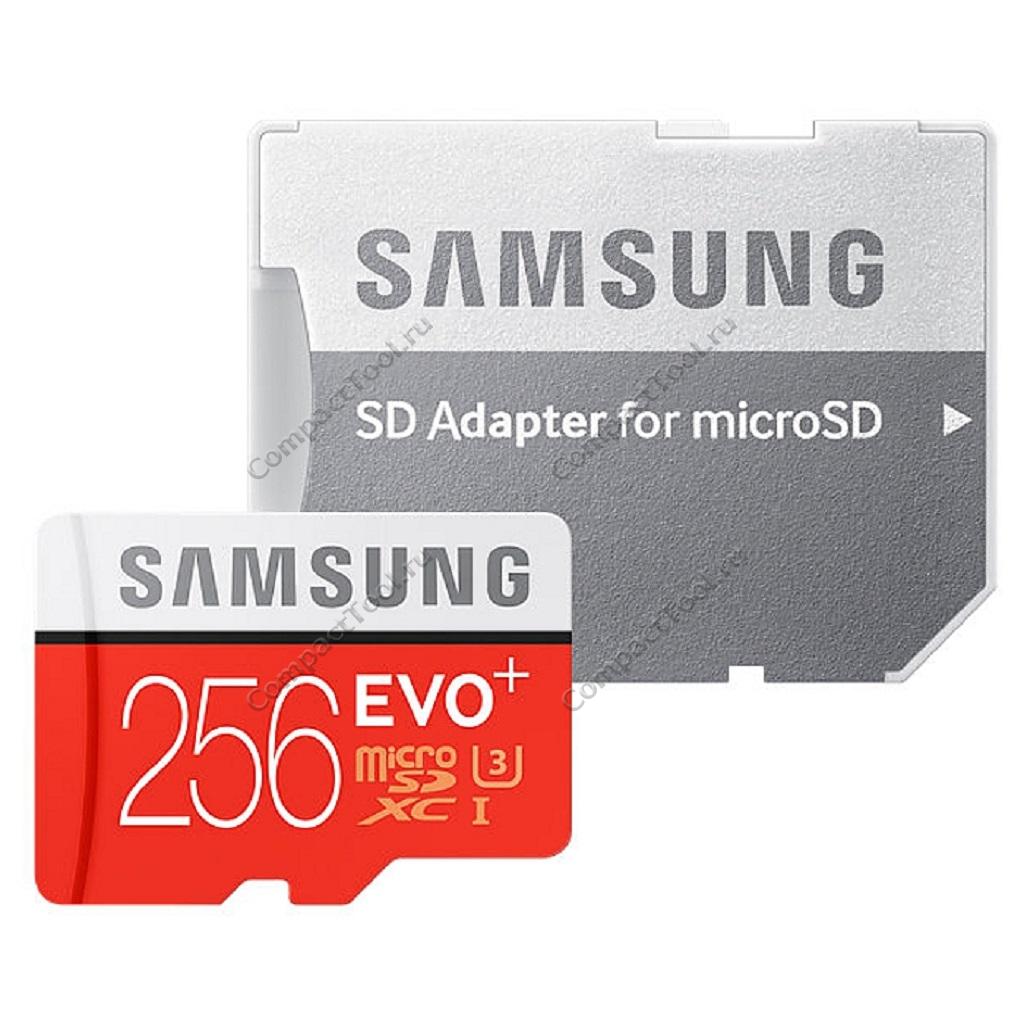 Карта памяти SAMSUNG EVO+ MicroSDXC 256Gb Class 10