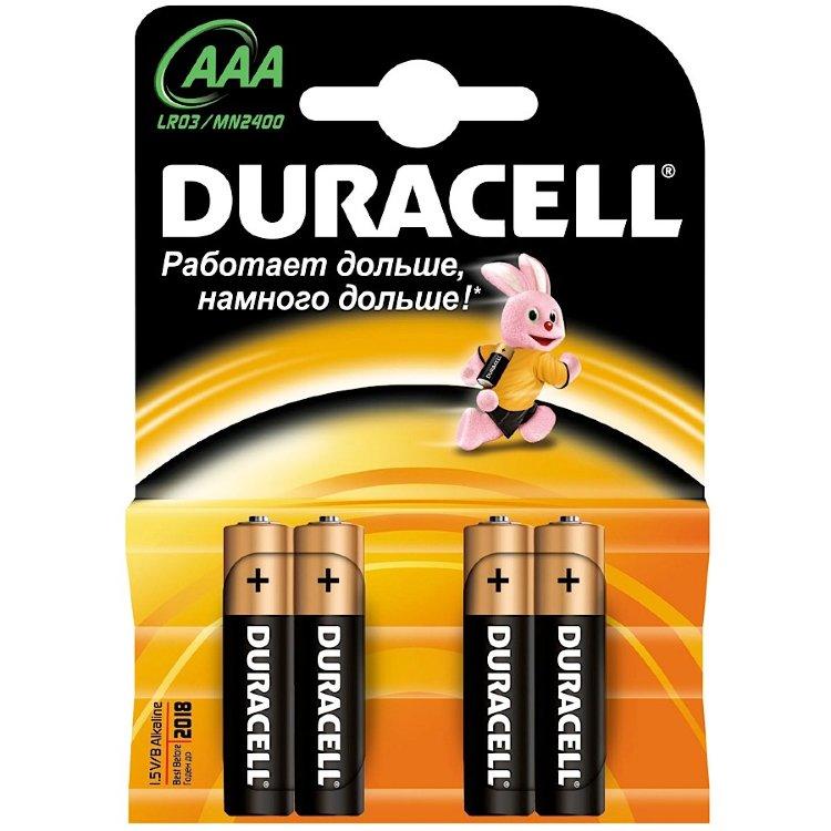 Батарейка алкалиновая DURACELL LR03 BL-4