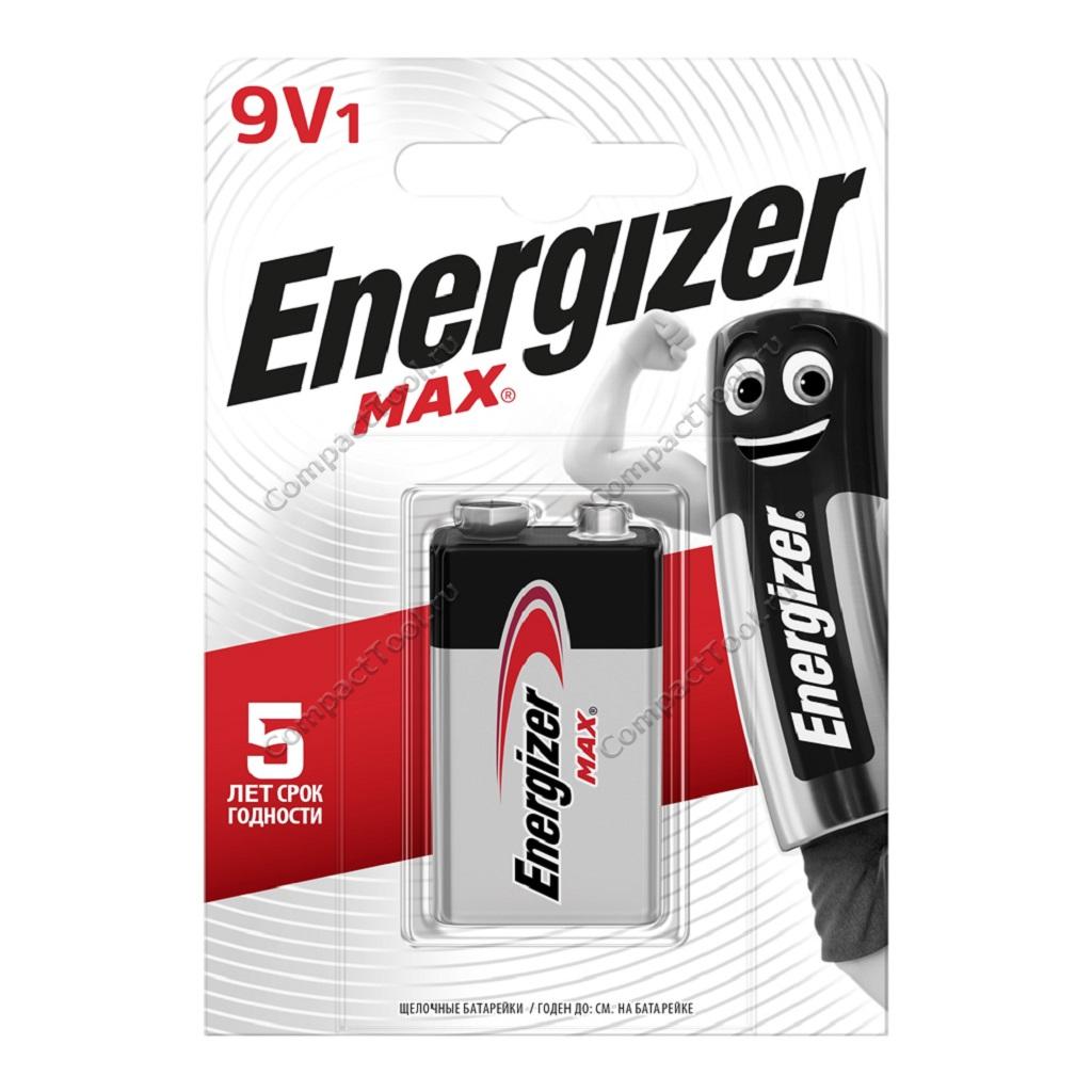 Батарейка алкалиновая Energizer MAX 6LR61 BL-1