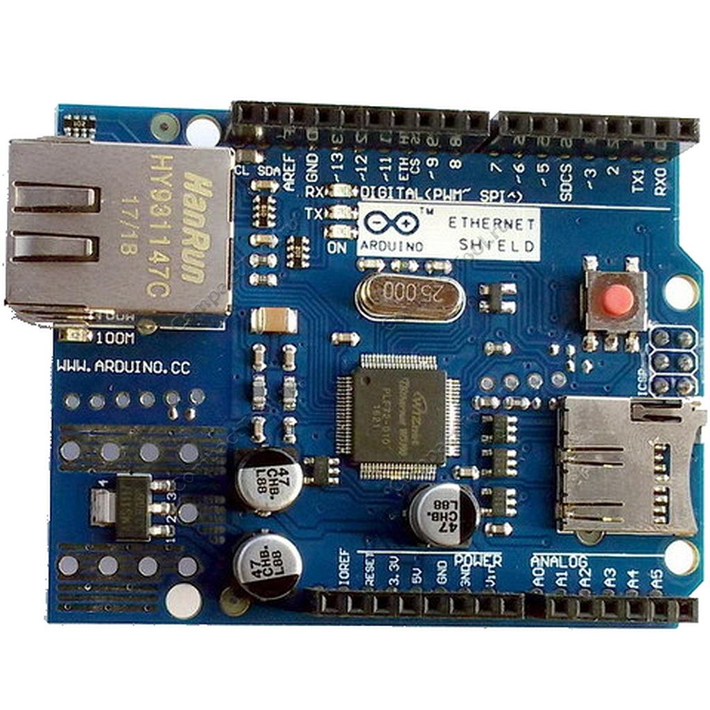 Модуль Arduino Ethernet Shield W5100 с поддержкой POE