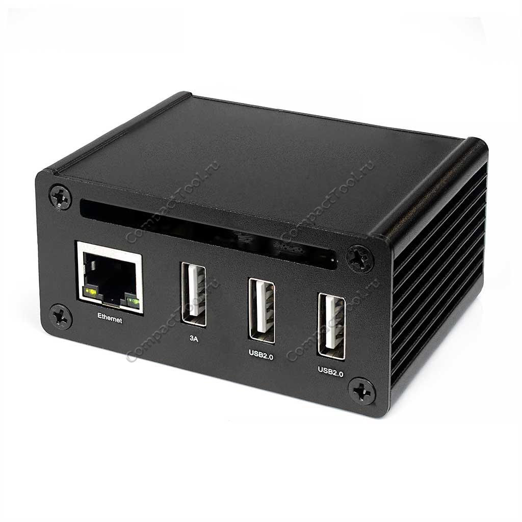 Плата расширения RPi Zero Ethernet 3 USB порта с корпусом