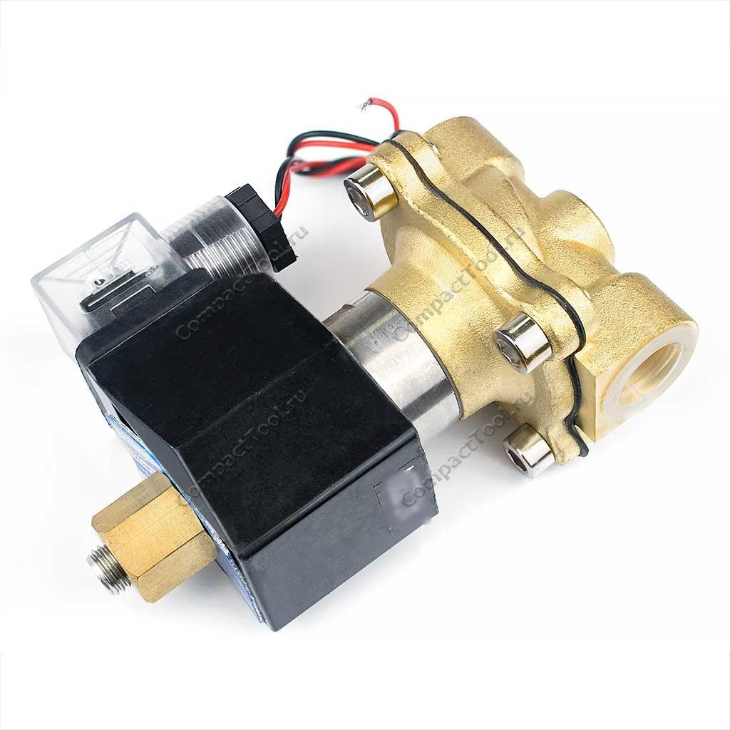 Клапан электромагнитный DN15 G1/2 AC220V NO бронза
