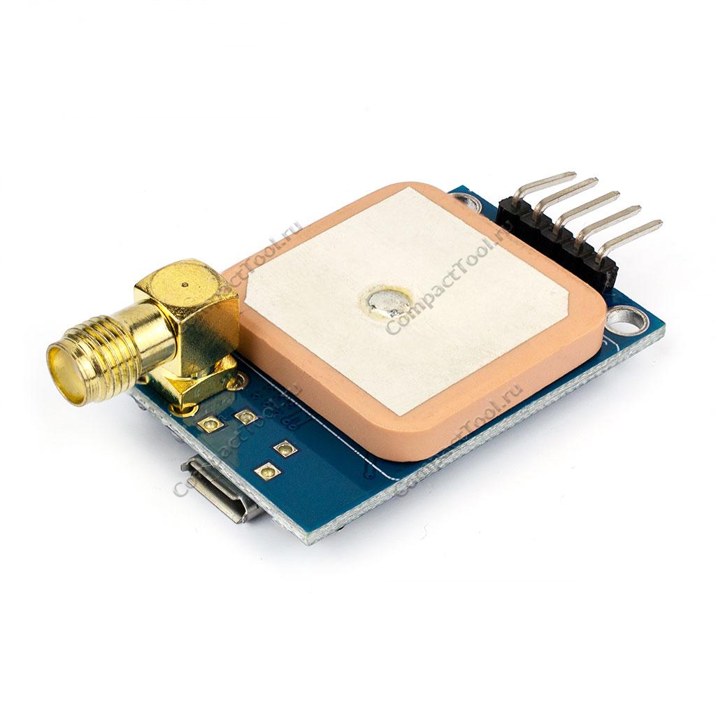Модуль GPS NEO-6M USB/UART-TTL/SMA с активной антенной