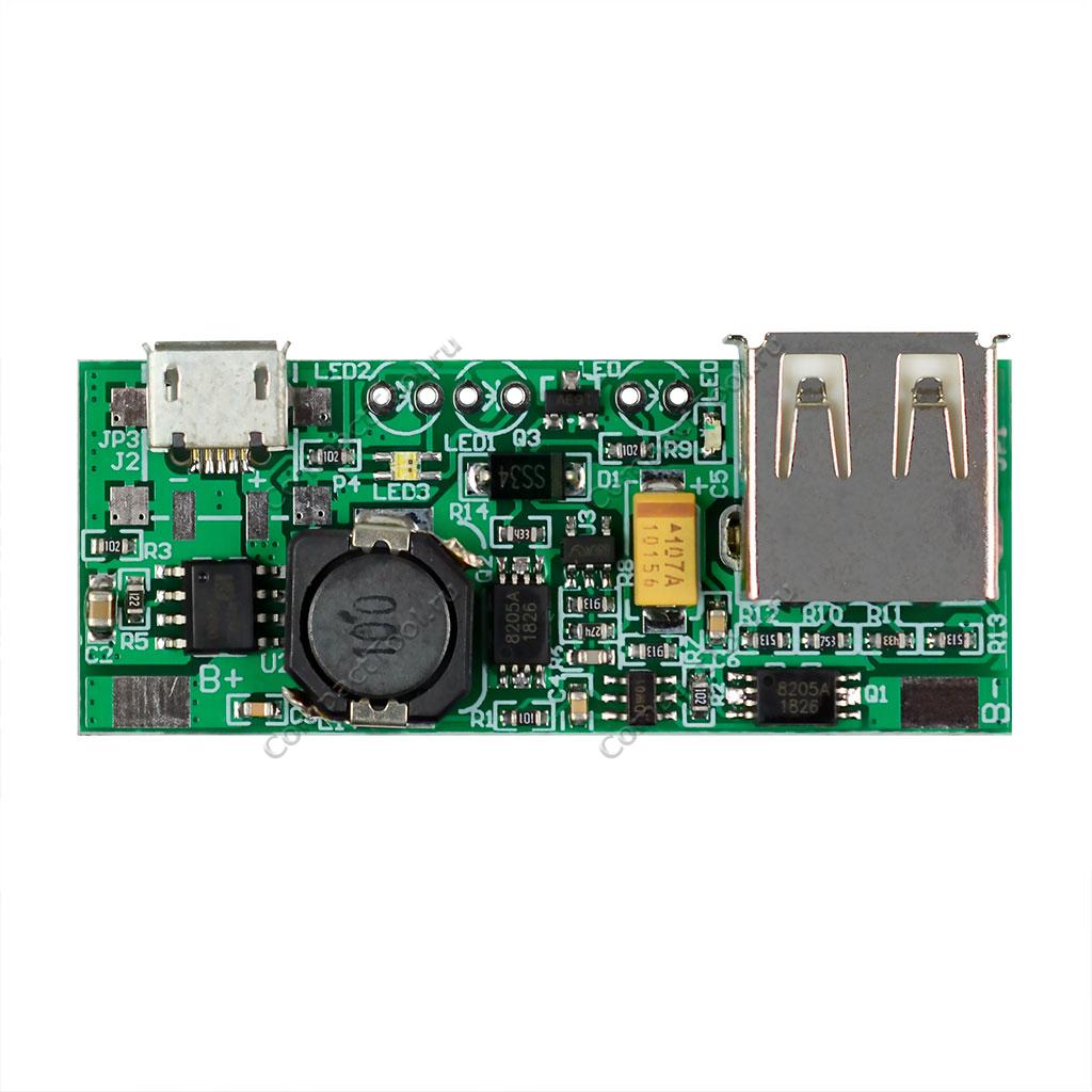 Модуль Power Bank Выходное питание 1* USB 5V 1A 