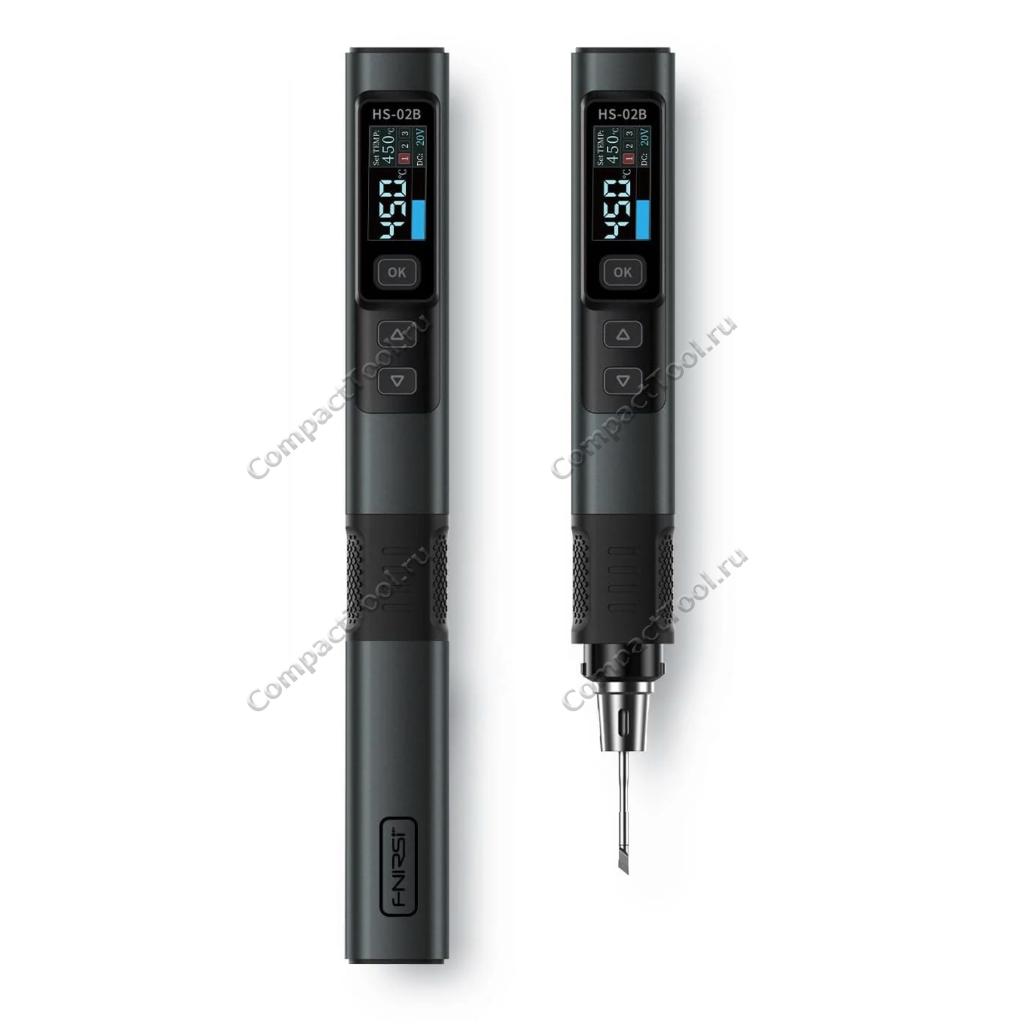 Паяльник FNiRSi HS-02B 100 Вт USB-C PD DC9-24V Black с жалом HS02B-K