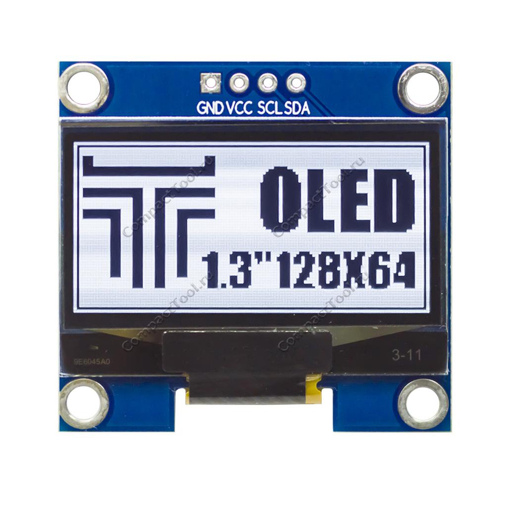 Дисплей 1.3" OLED 128х64 SH1106 I2C белый