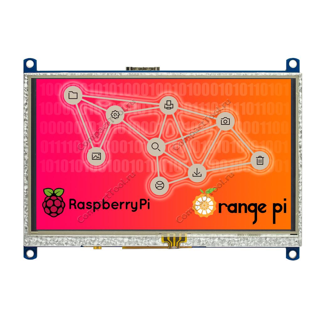 Elecrow RR050P Дисплей сенсорный 5.0" 800x480 для Pi Zero и Pi Zero 2W