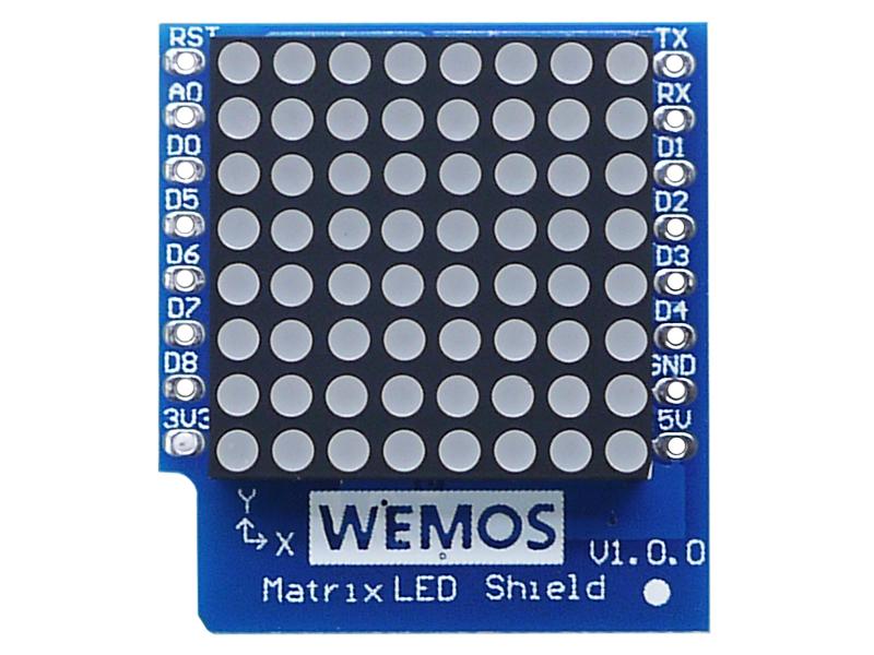 Светодиодная матрица WeMos 8х8 с драйвером для контроллера D1 Mini купить оптом и в розницу в СompactTool с доставкой по Москве и России