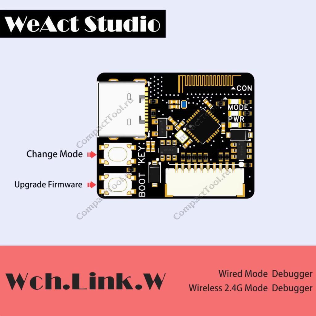 Беспроводной программатор-отладчик DAP-LINK WCH-LINK-W WeAct Studio