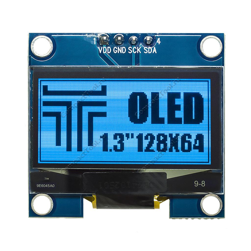 Дисплей 1.3 дюйма OLED 128х64 SH1106 I2C синий