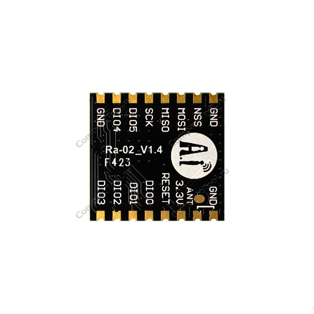 Беспроводный радиопередатчик AI-Thinker RA-02 433МГц на чипе LoRa SX1278 10км