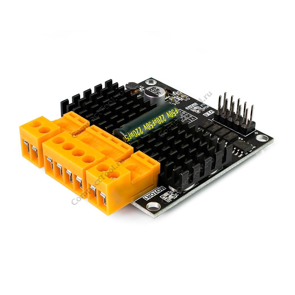 Драйвер 12V 24V 12A L298N двухканальный черный