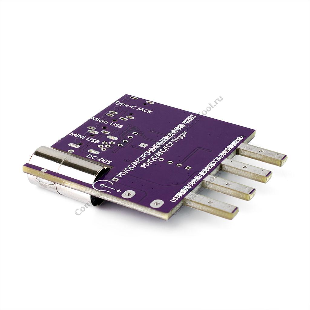 Плата DL24B-XSP16 для тестирования протокола зарядки PD3.1, QC, FCP c USB портами мощность 140Вт