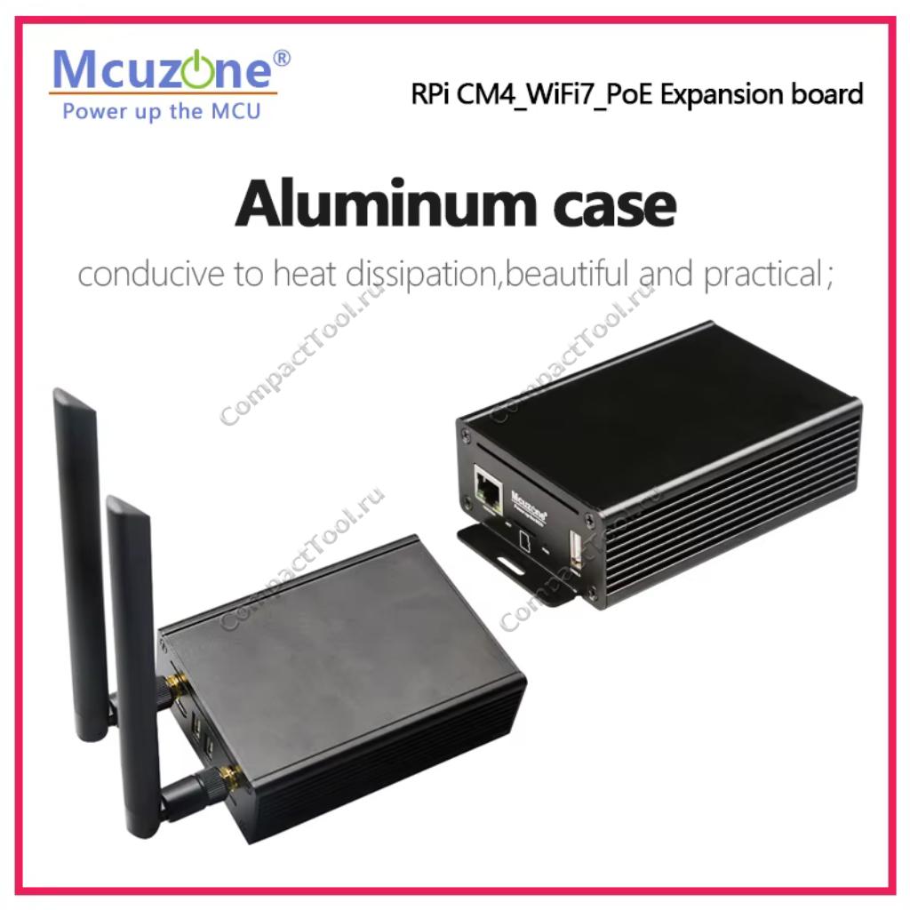 Плата расширения Mcuzone CM4-WiFi7-PoE
