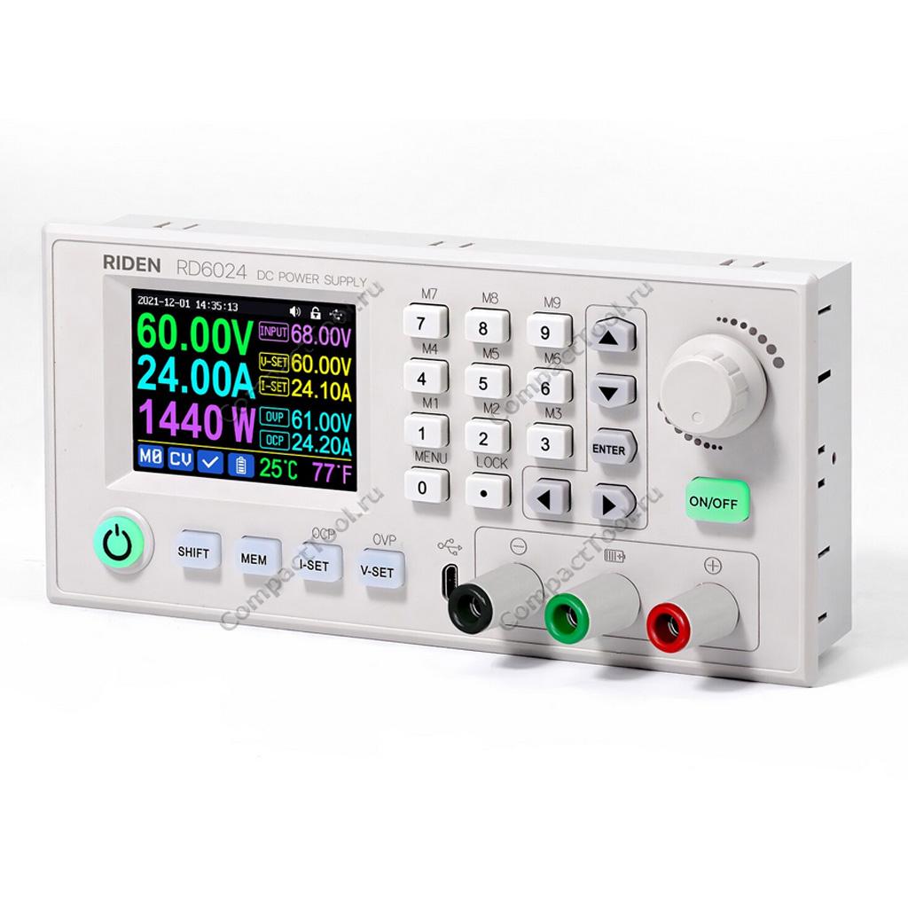 RuiDeng RIDEN RD6024 60В 24А 1440Вт USB Импульсный понижающий DC-DC преобразователь