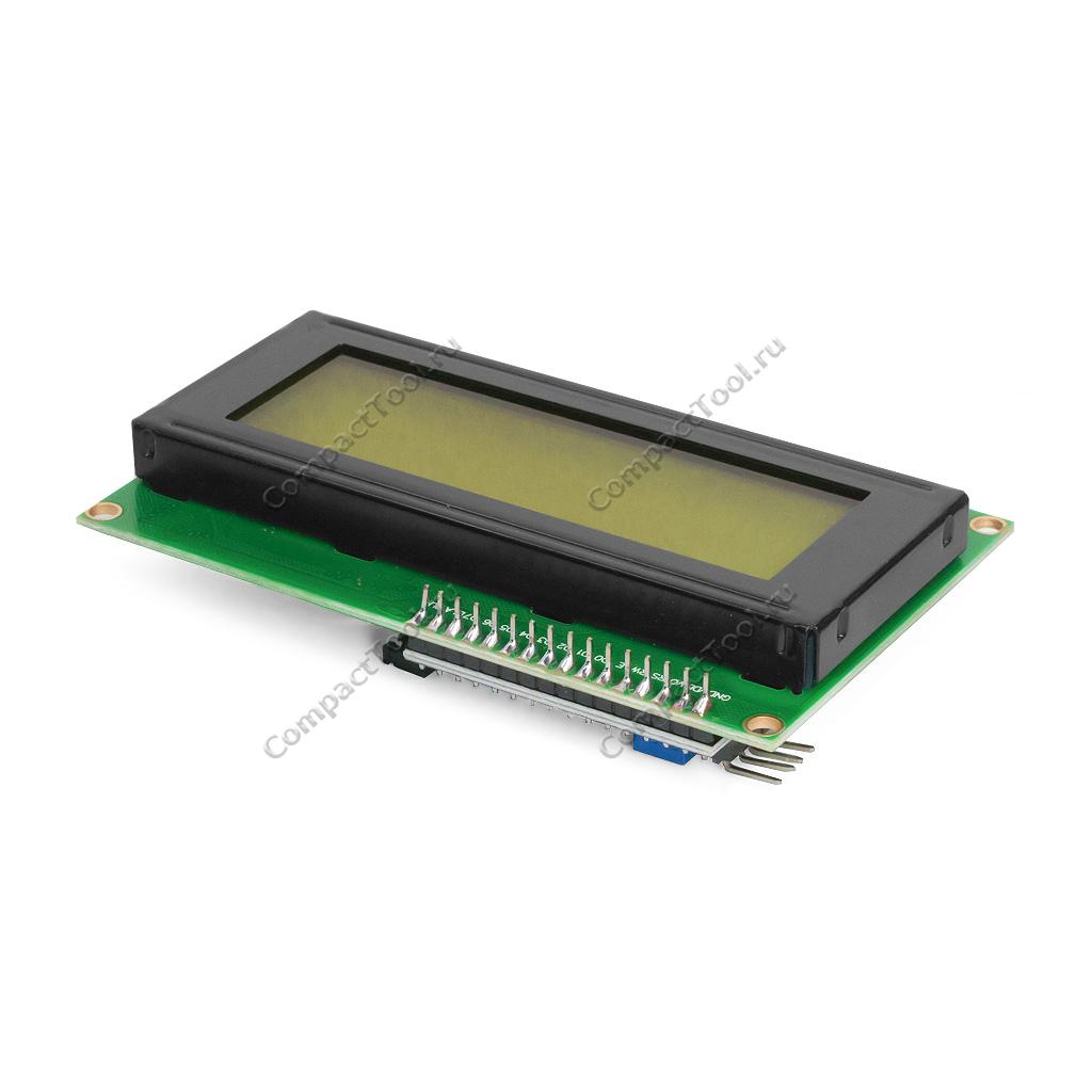 LCD2004-I2C Дисплей ЖК символьный, черный/желтый
