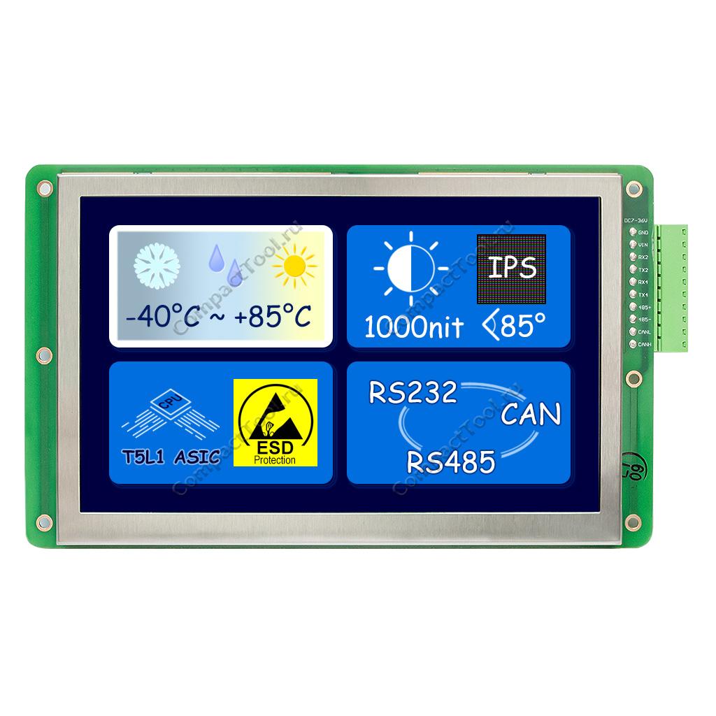 DMG80480S070_03WN DWIN  Дисплей HMI 7 дюймов 800*480 для суровой среды
