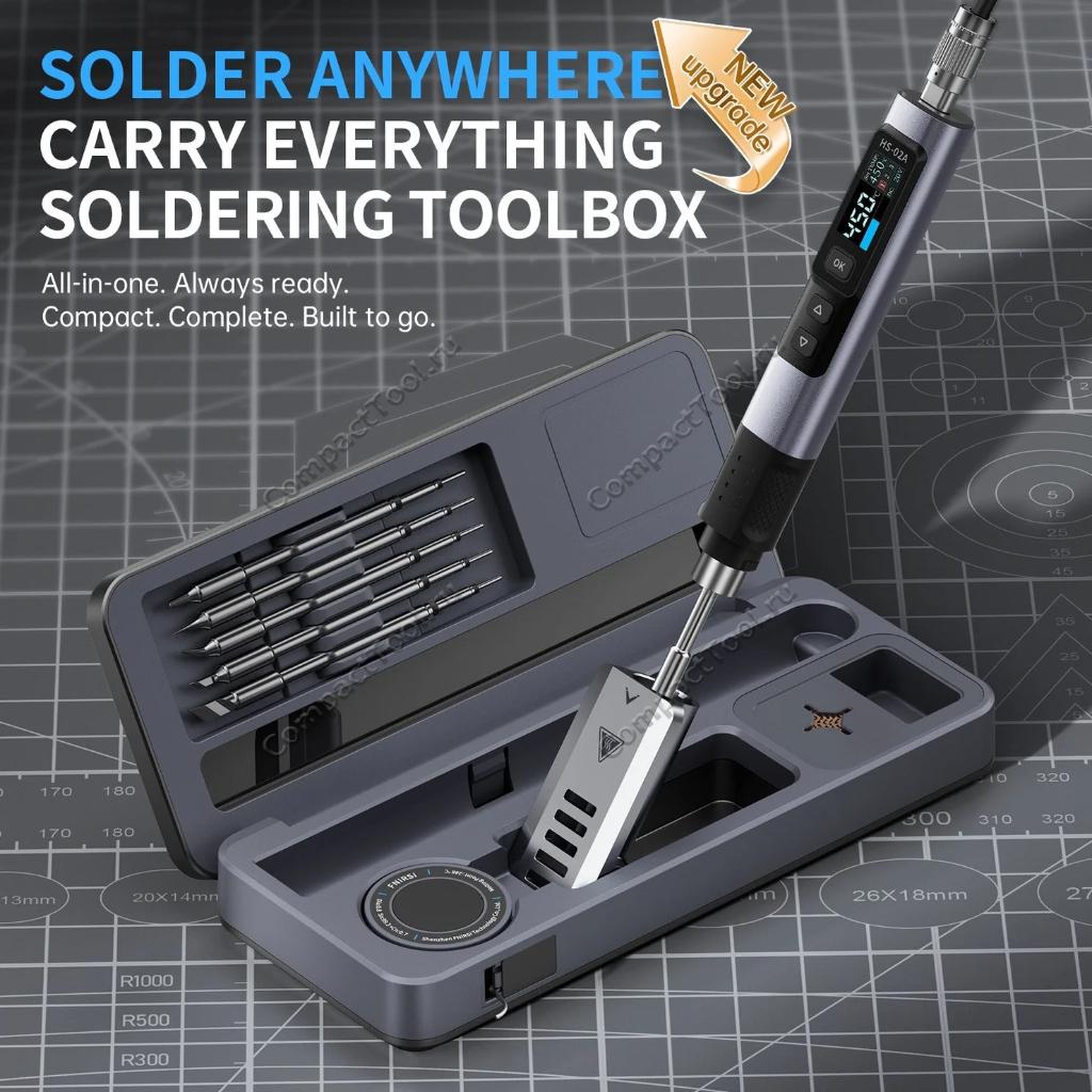 Паяльный набор FNiRSi HS-02A Soldering Iron Toolbox Kit