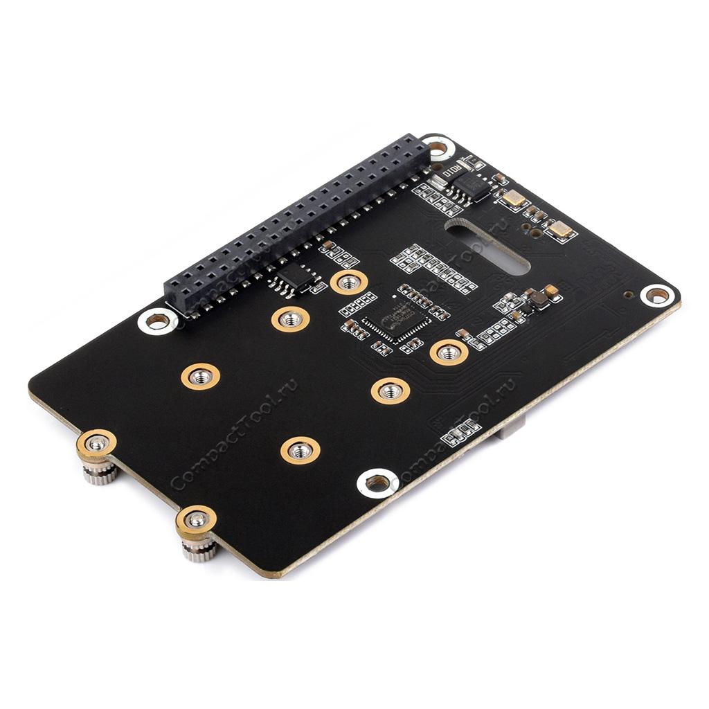 PCIe TO 2-CH M.2 HAT+ (B) Waveshare Адаптер 2-канальный для Rapsberry Pi 5