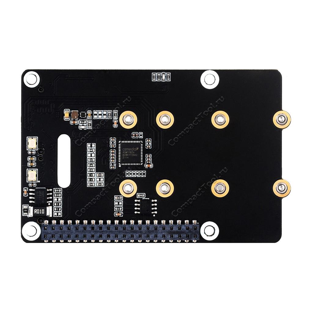 PCIe TO 2-CH M.2 HAT+ (B) Waveshare Адаптер 2-канальный для Rapsberry Pi 5