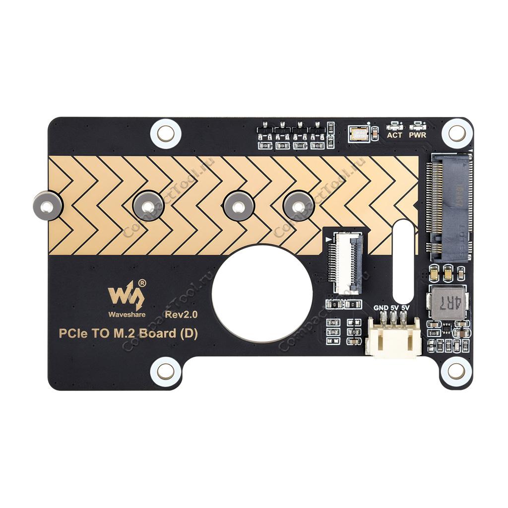 PCIe TO M.2 Board (D) Waveshare Адаптер NVME M.2 для Raspberry Pi 5