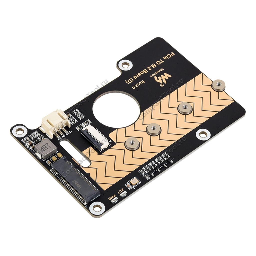 PCIe TO M.2 Board (D) Waveshare Адаптер NVME M.2 для Raspberry Pi 5