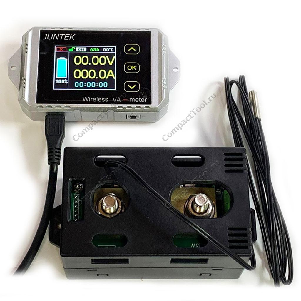 Вольт-амперметр JUNTEK VAT1200 с выносным дисплеем 100 В, 200 А