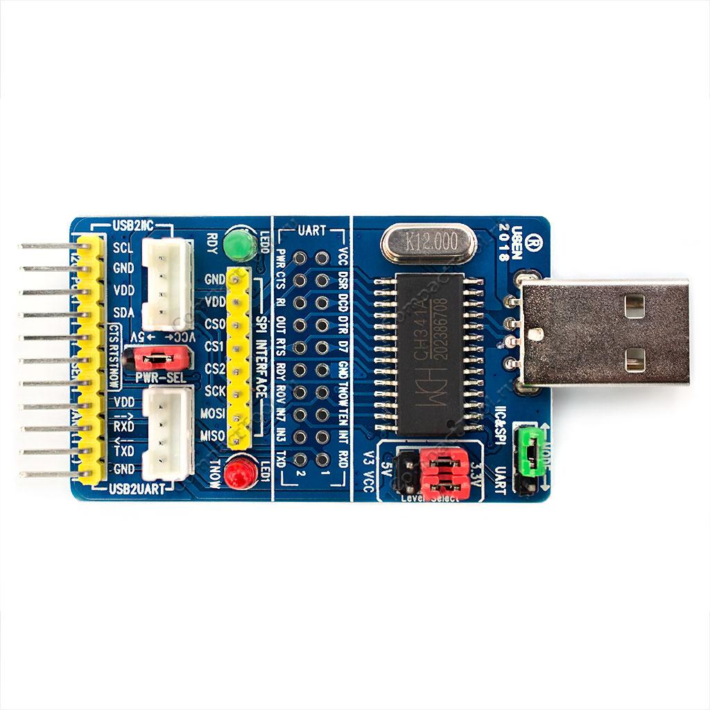Преобразователь интерфейсов USB-I2C/SPI/UART на CH341