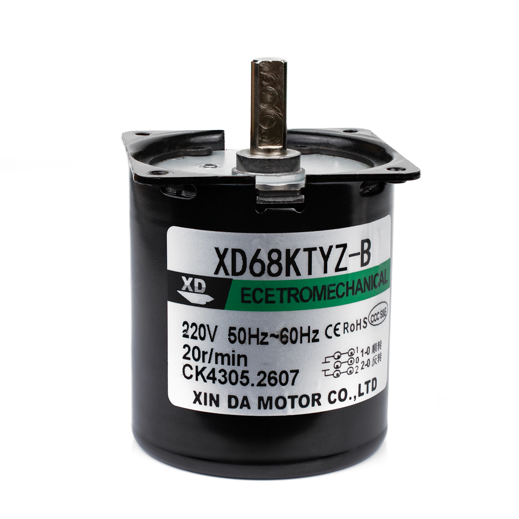 Мотор с редуктором 68KTYZ-B 220В 20 об/мин со смещенным валом