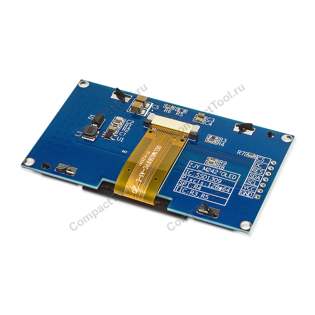 Дисплей 2.42 OLED 128*64 SSD1309 SPI/I2С белый