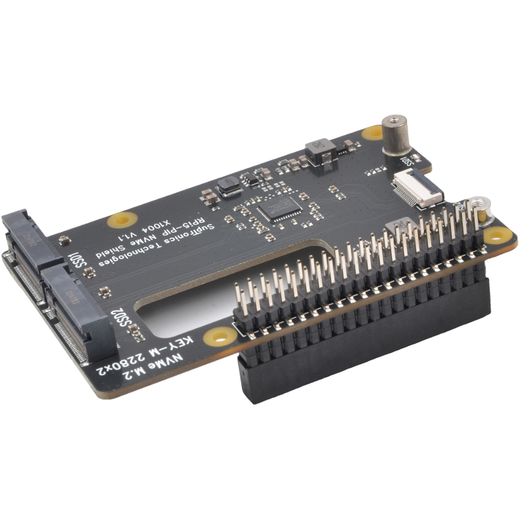 Модуль X1004 V1.1 Dual NVMe PIP PCie*2*M.2 для Raspberry Pi 5