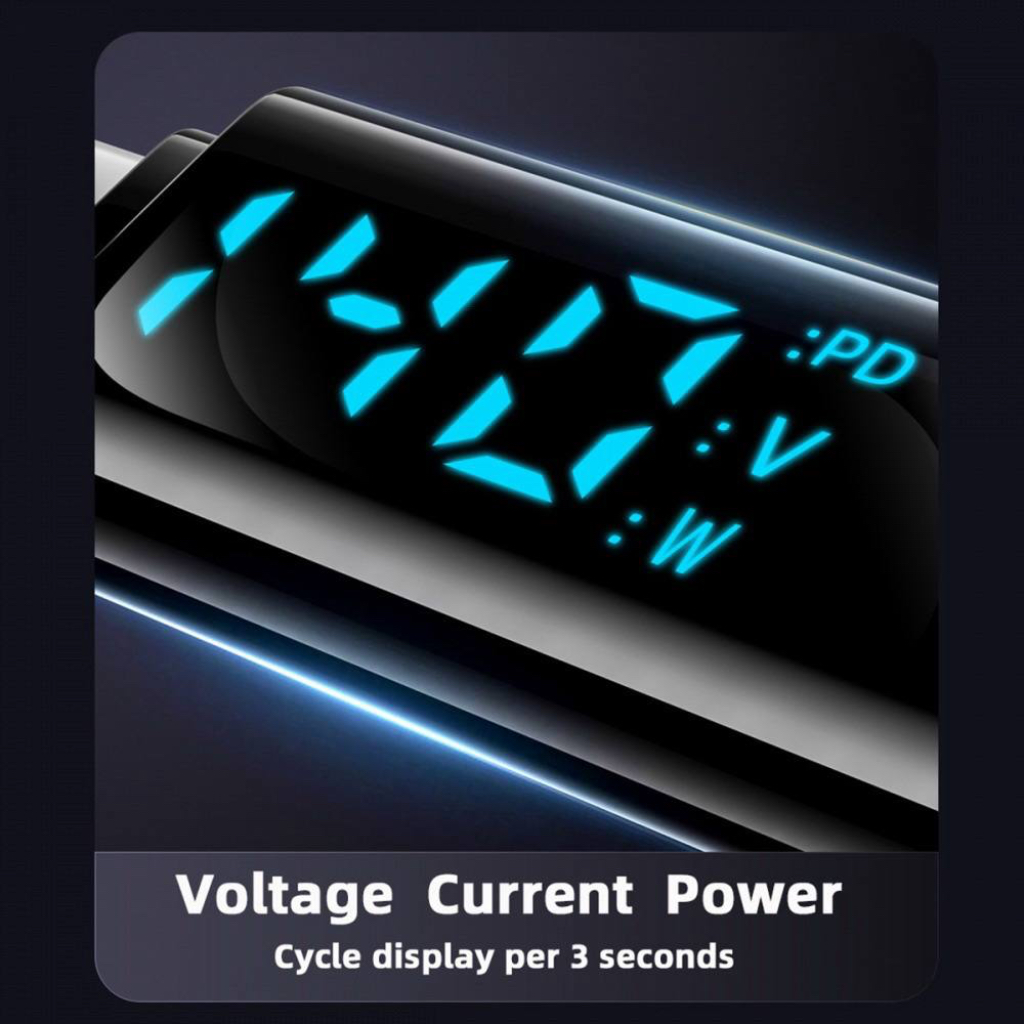 Переходник-тестер с дисплеем Type-C (M) -> Type-C (F) UC-097-MF
