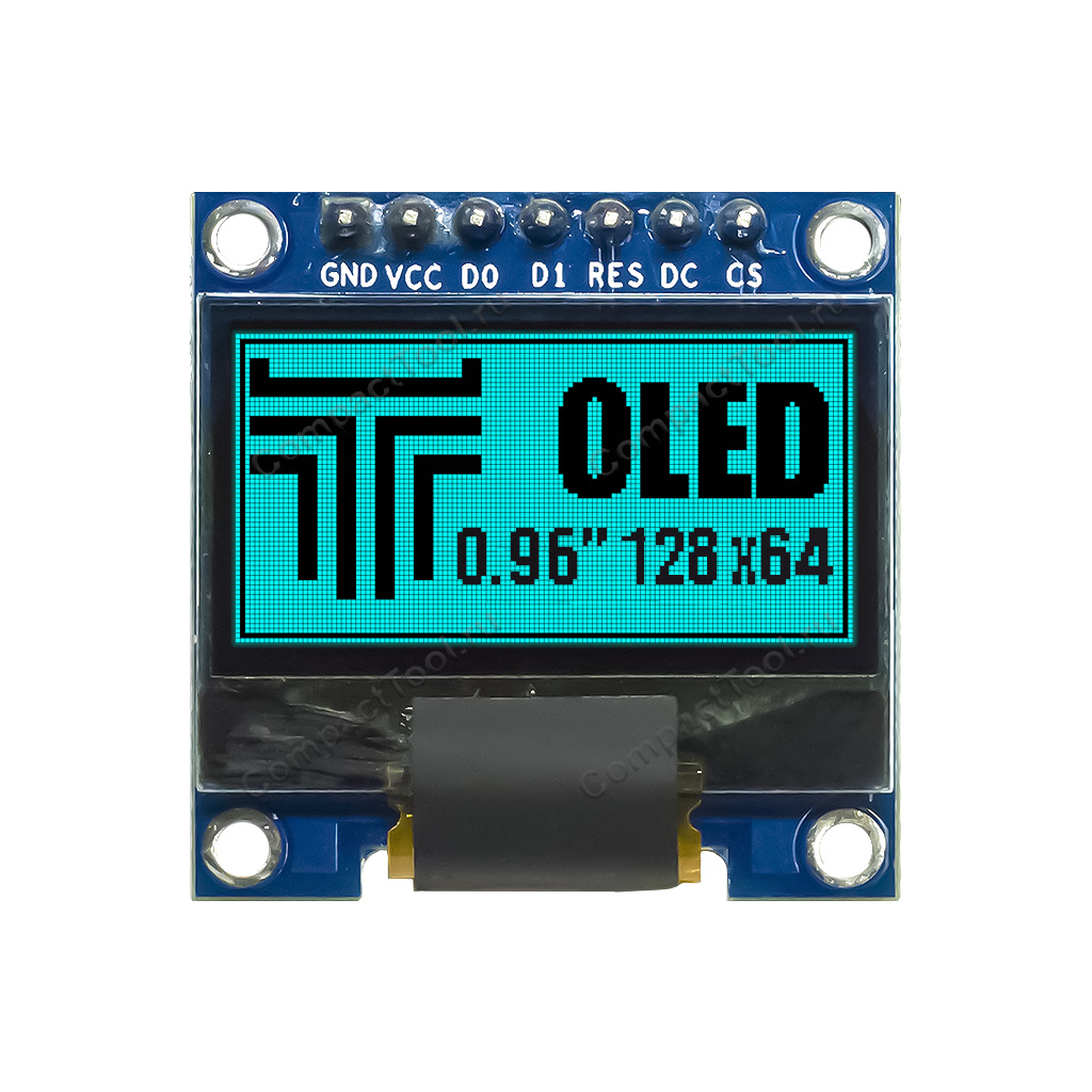OLED дисплей 0.96" 128х64 SPI монохромный синий