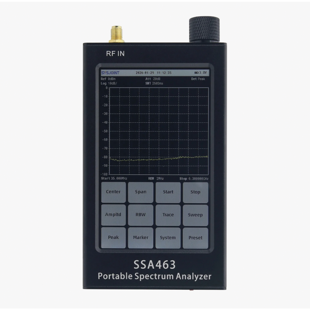 Анализатор спектра SYSJOINT SSA463 35MHz-6.3GHz