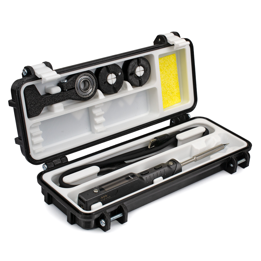 Паяльный комплект: паяльник MINIWARE TS101 (Black) + кейс (Размер S, Black/White)