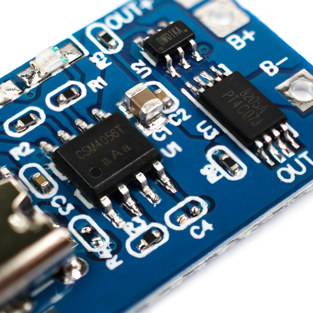 Контроллер заряда Li-ion аккумулятора на TP4056 Type-C с защитой