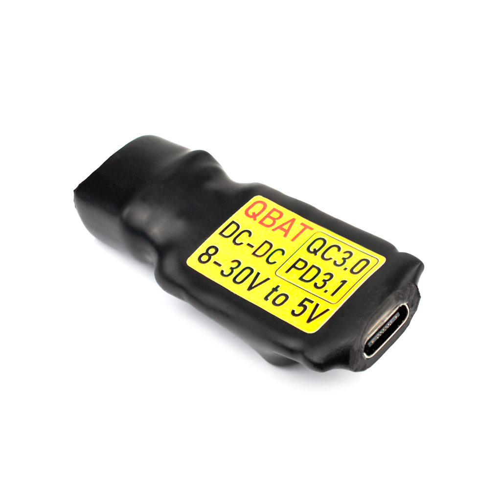 Понижающий преобразователь QBAT DC-DC с 8-30В XT60H-M на 5В Type-C QC3.0/PD3.1