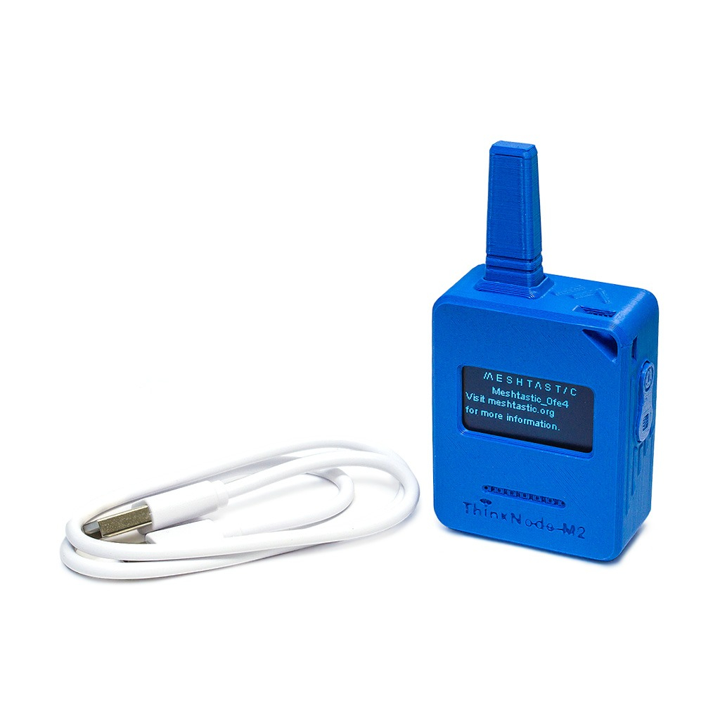 ThinkNode-M2 Elecrow Персональная радиостанция LoRa EU868 с поддержкой Meshtastic в корпусе PLA HP Blue Azure