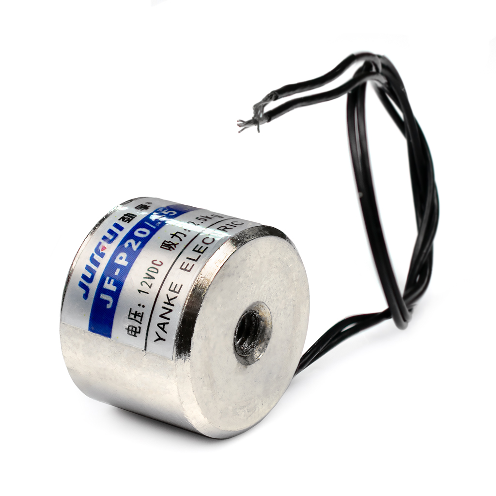 Электромагнит JF-P20/15 12 В 2,5кг D20mm*H15mm